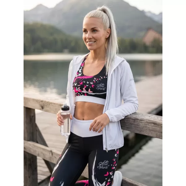  Női prémium sportmelltartó ALTISPORT VOJ/ALW022POD01 FEKETE RÓZSASZÍN 