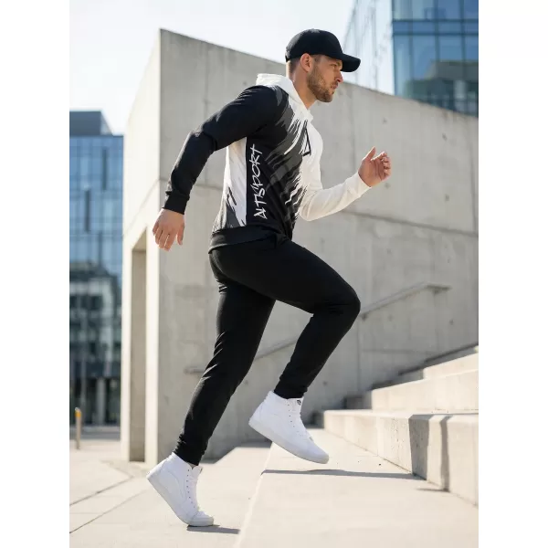  Férfi prémium funkcionális pulóver ALTISPORT VOJ/ALM006MI01 FEKETE ÉS FEHÉR 