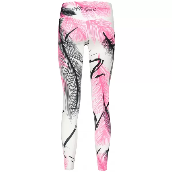  Női hosszú prémium leggings ALTISPORT VOJ/ALW001LEG01 FEHÉR RÓZSASZÍN 
