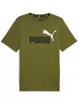 Férfi póló PUMA ESS+ 2 COL LOGO TEE 586759-35 ZÖLD