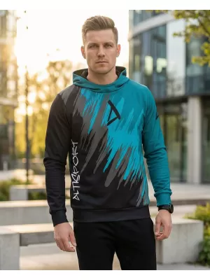 Férfi prémium funkcionális pulóver ALTISPORT VOJ/ALM006MI01 FEKETE/KEROZIN
