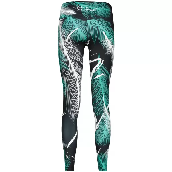  Női hosszú prémium leggings ALTISPORT VOJ/ALW001LEG01 FEKETE/TÜRKIZ 