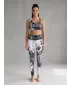 Női hosszú prémium leggings ALTISPORT VOJ/ALW018LEG01 FEKETE ÉS FEHÉR