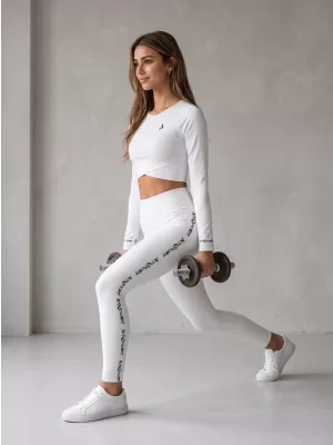 Női hosszú prémium leggings ALTISPORT VOJ/ALW021LEG01 FEHÉR