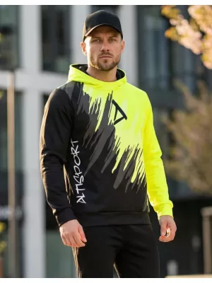 Férfi prémium funkcionális pulóver ALTISPORT VOJ/ALM006MI01 FEKETE ÉS SÁRGA
