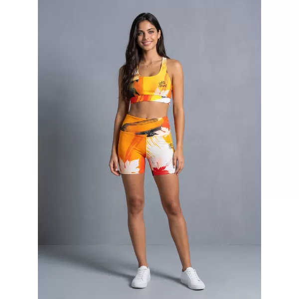  Női rövid prémium leggings ALTISPORT VOJ/ALW019LEG03 NARANCS 