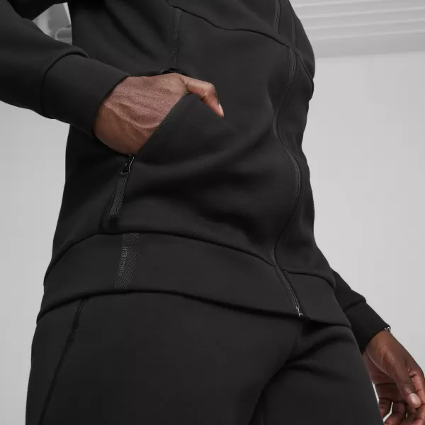  Férfi pulóver PUMA TECH FULL-ZIP HOODIE 624385-01 FEKETE 