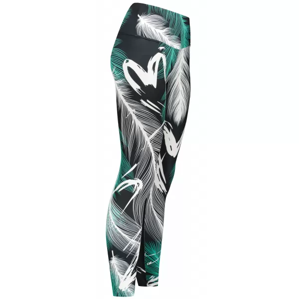  Női hosszú prémium leggings ALTISPORT VOJ/ALW001LEG01 FEKETE/TÜRKIZ 