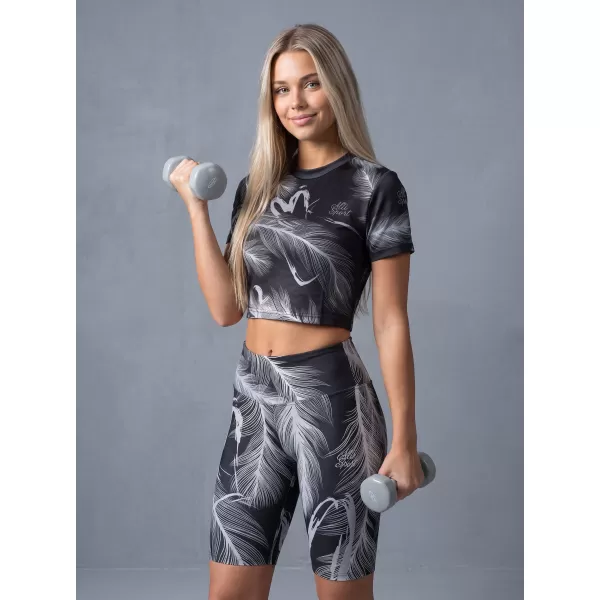  Térd feletti női leggings prémium ALTISPORT VOJ/ALW001LEG02 FEKETE/SZÜRKE 