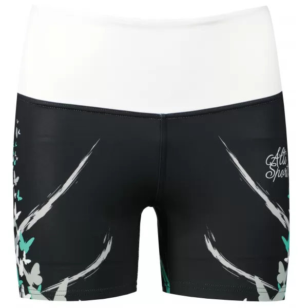 Női rövid prémium leggings ALTISPORT VOJ/ALW022LEG03 FEKETE/TÜRKIZ 