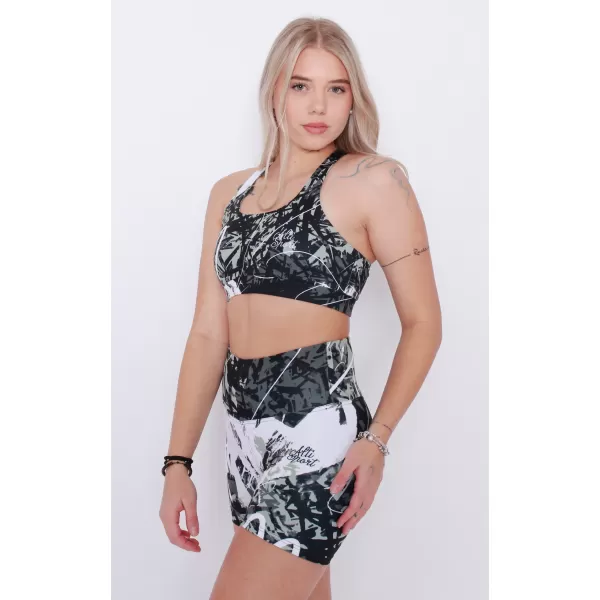  Női prémium sportmelltartó ALTISPORT VOJ/ALW018POD01 FEKETE ÉS FEHÉR 