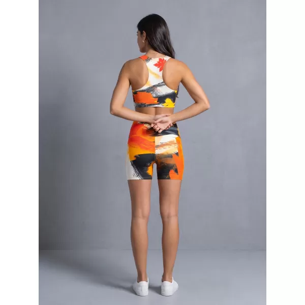  Női rövid prémium leggings ALTISPORT VOJ/ALW019LEG03 NARANCS 