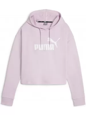Női pulóver PUMA ESS CROPPED LOGO HOODIE TR 586870-60 RÓZSASZÍN