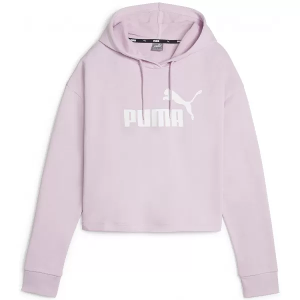  Női pulóver PUMA ESS CROPPED LOGO HOODIE TR 586870-60 RÓZSASZÍN 