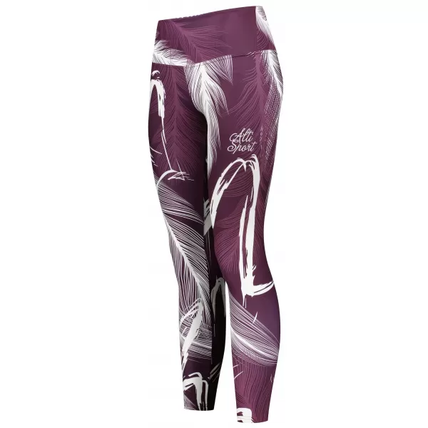  Női hosszú prémium leggings ALTISPORT VOJ/ALW001LEG01 LILA/FEHÉR 