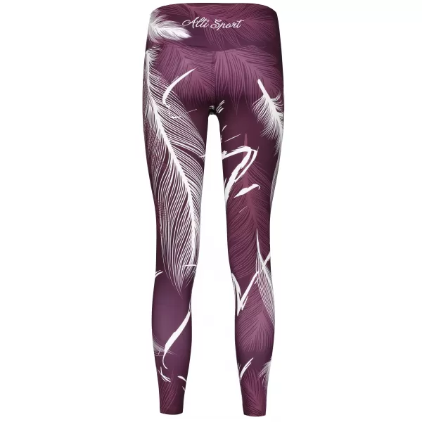  Női hosszú prémium leggings ALTISPORT VOJ/ALW001LEG01 LILA/FEHÉR 