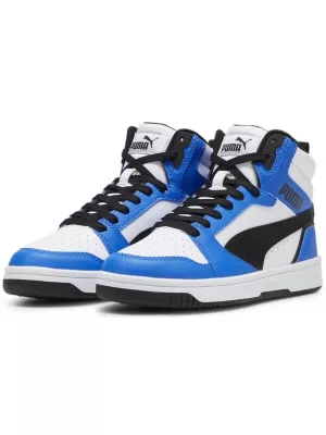 Gyerekcipők PUMA REBOUND V6 MID JR 393831-06 FEHÉR