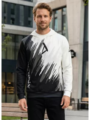 Férfi prémium funkcionális pulóver ALTISPORT VOJ/ALM006MI01 FEKETE ÉS FEHÉR