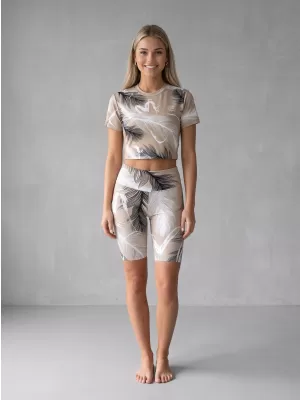 Térd feletti női leggings prémium ALTISPORT VOJ/ALW001LEG02 BARNA