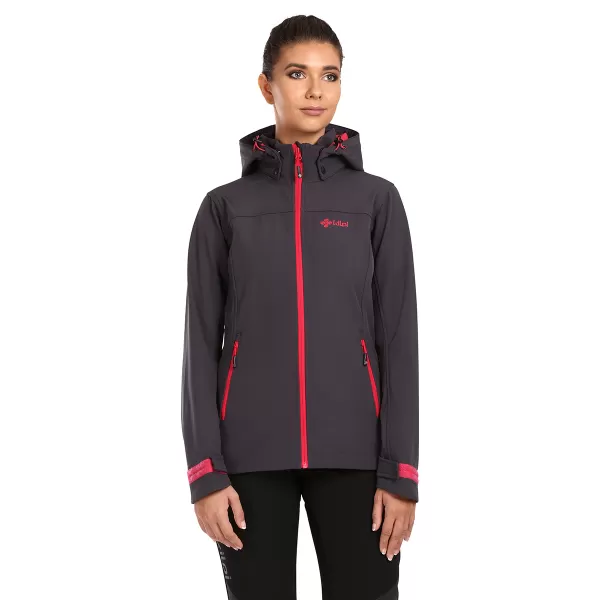  Női softshell kabát KILPI RAVIA-W UL0124KI SÖTÉTSZÜRKE 