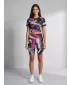 Térd feletti női leggings prémium ALTISPORT VOJ/ALW001LEG02 FEKETE/RÓZSASZÍN