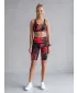 Dámské legíny nad kolena premium ALTISPORT VOJ/ALW010LEG02 ČERNOČERVENÁ