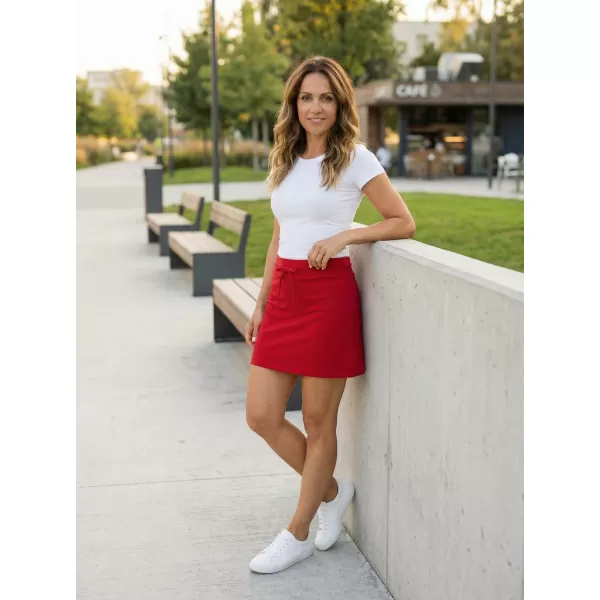  Női szoknya rövidnadrággal ALTISPORT NoPrint NP/ALW406 PIROS 