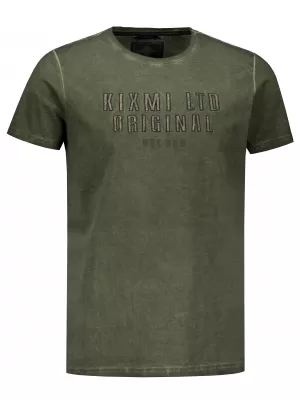 Férfi póló KIXMI SALEM KHAKI