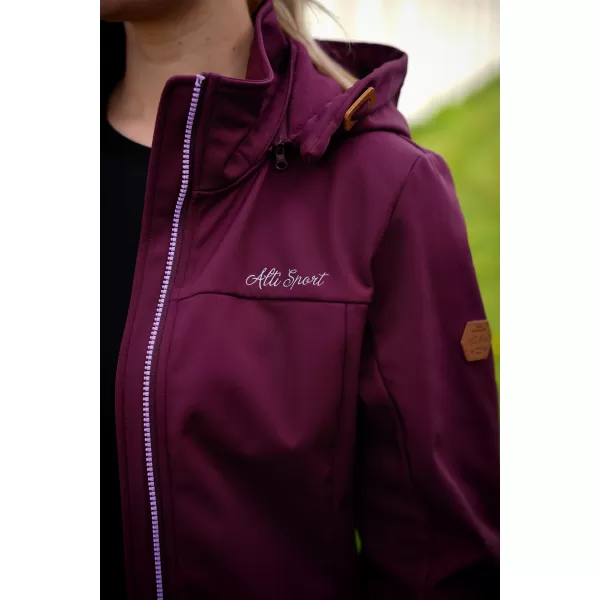  Női softshell kabát ALTISPORT CIARA BORDÓ/LILA 