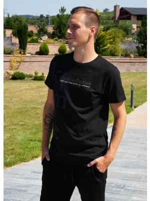 Férfi póló KIXMI SANDER FEKETE