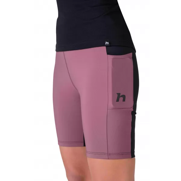  Rövid női leggings HANNAH LIS PRO ANTRACIT/ROAN ROUGE 