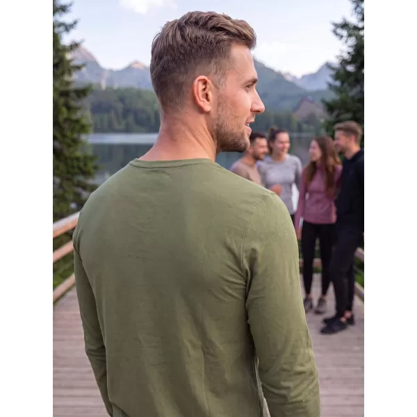  Hosszú ujjú férfi póló ALTISPORT NoPrint NP/ALM911 KHAKI 