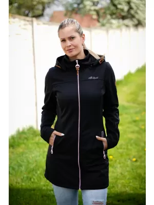 Női softshell kabát ALTISPORT CIARA FEKETE/RÓZSASZÍN