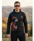 Férfi prémium funkcionális pulóver ALTISPORT VOJ/ALM029MI01 FEKETE-NARANCS