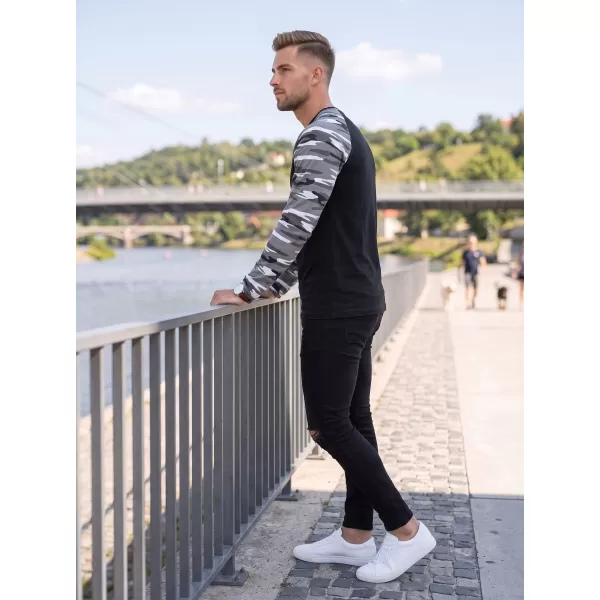  Hosszú ujjú férfi póló ALTISPORT NoPrint NP/ALM661 TEREPSZÍNŰ SZÜRKE 