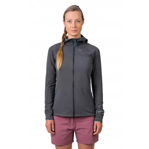  Női pulóver HANNAH ELI HOODY ANTRACIT MEL 