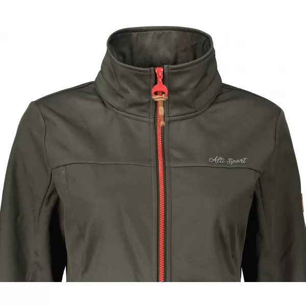  Női softshell kabát ALTISPORT CIARA KHAKI/PIROS 
