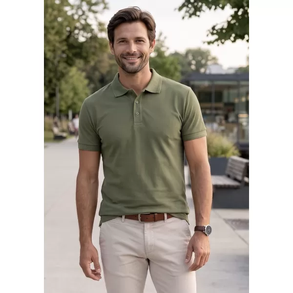  Férfi póló gallérral ALTISPORT NoPrint NP/ALM302 KHAKI 