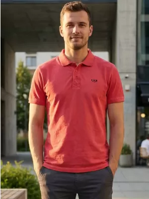Férfi póló KIXMI SPENCER PIROS KÉK