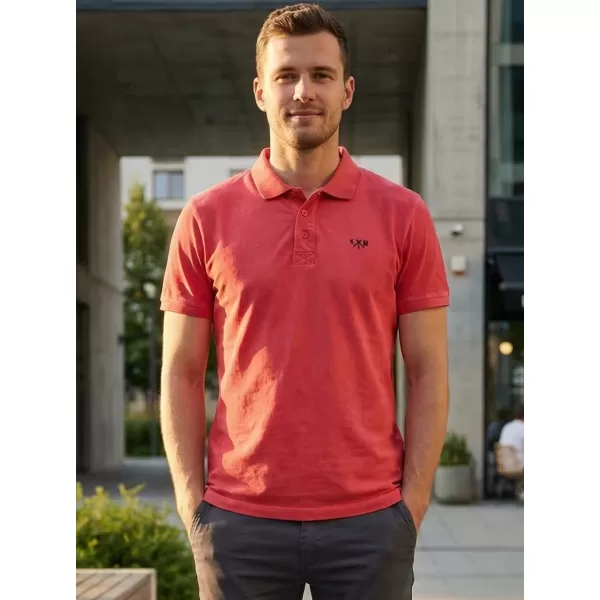  Férfi póló KIXMI SPENCER PIROS KÉK 