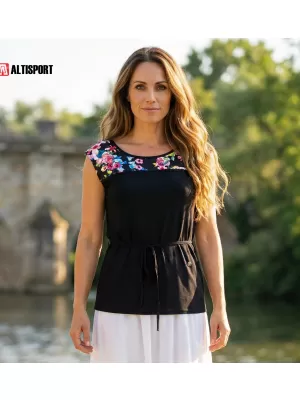 Női póló KIXMI SELLY FEKETE