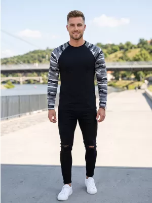 Hosszú ujjú férfi póló ALTISPORT NoPrint NP/ALM661 TEREPSZÍNŰ SZÜRKE