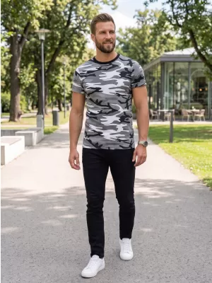 Férfi póló ALTISPORT NoPrint NP/ALM441 TEREPSZÍNŰ SZÜRKE