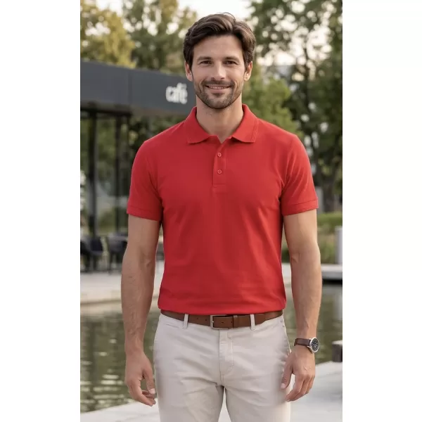  Férfi póló gallérral ALTISPORT NoPrint NP/ALM302 PIROS 