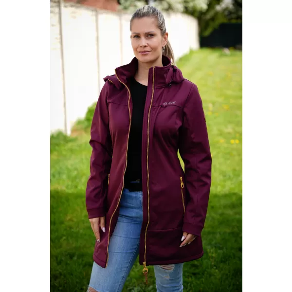  Női softshell kabát ALTISPORT CIARA BURGUNDIA 