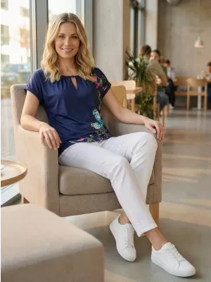 Női póló ALTISPORT CARINE SÖTÉTKÉK