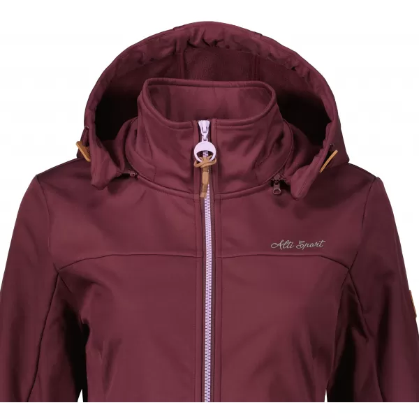  Női softshell kabát ALTISPORT CIARA BORDÓ/LILA 
