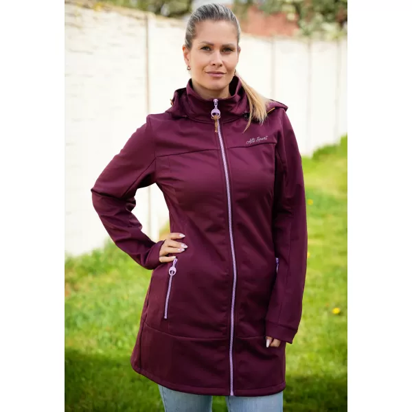  Női softshell kabát ALTISPORT CIARA BORDÓ/LILA 