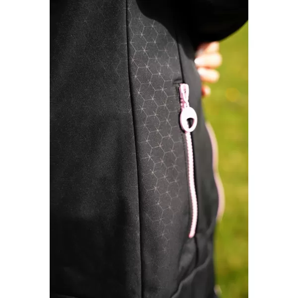  Női softshell kabát ALTISPORT CIARA FEKETE/RÓZSASZÍN 