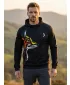 Férfi prémium funkcionális pulóver ALTISPORT VOJ/ALM029MI01 FEKETE-NARANCS